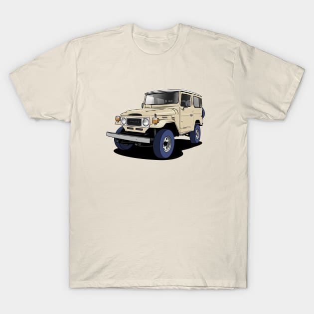 Toyota Land Cruiser FJ40 in tan T-Shirt by Webazoot